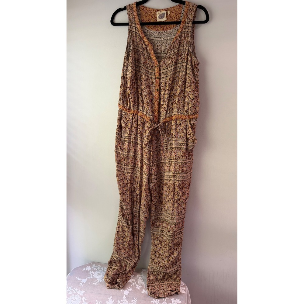 Silka Anthropologie Jumpsuit Women XS Multicolor Excellent Boho Medallion‎ Print